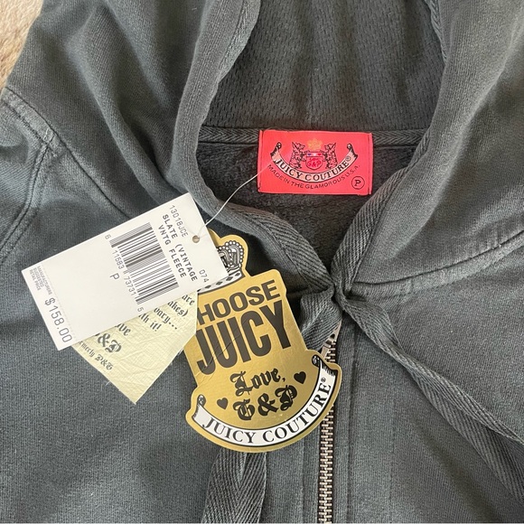 Y2K NWT Vintage Juicy Couture Zip Up Hooded Sweatshirt - Picture 2 of 6